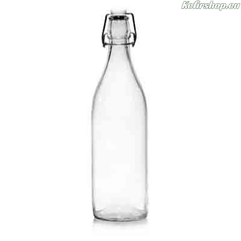 Glazen fles met beugelsluiting 1 liter