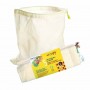5 reusable organic cotton bags - 30x33 cm