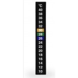 Self-adhesive thermometer strip, range 10-40 ° C